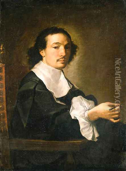 Portrait of a man Oil Painting - Carlo Maratta or Maratti