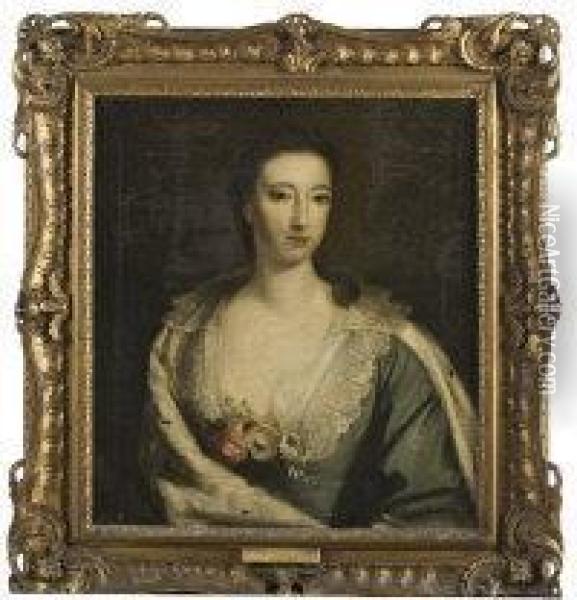 Portrait Of A Woman Mary, Duchess Of Norfolk Oil Painting - William Doughty