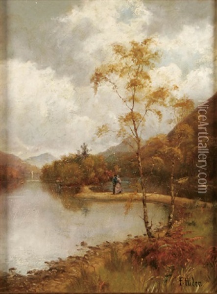 An Autumn Stroll Oil Painting - Frank Hider