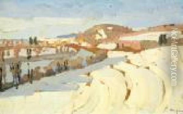 Paysage Enneige Oil Painting - Jules Oury, Dit Marcel-Lenoir