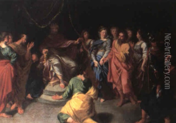 The Continence Of Scipio Oil Painting - Louis Galloche