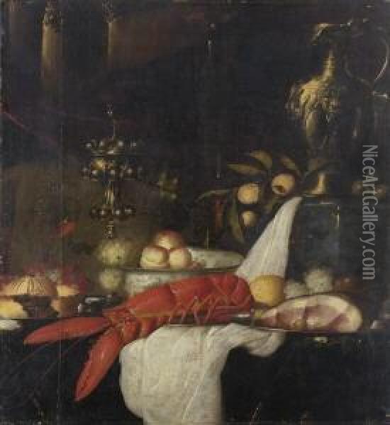 Prunkstillleben Oil Painting - Pieter de Ring