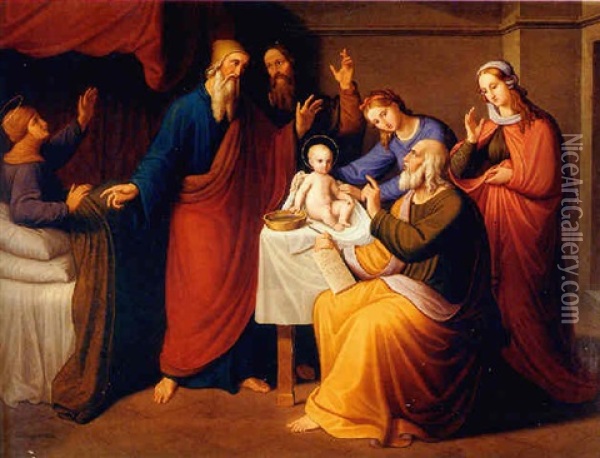 The Circumcision Of St. John Oil Painting - Gustav Jaeger