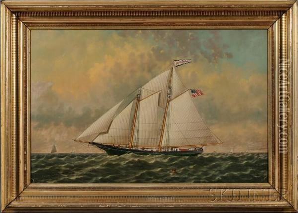 Portrait Of The Schooner Oil Painting - Joseph Lee