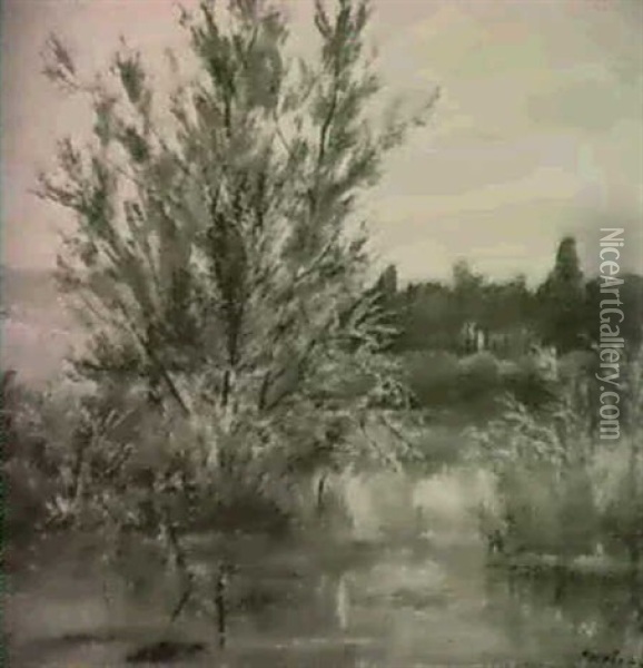 Herbstlandschaft Oil Painting - Antonin Hudecek