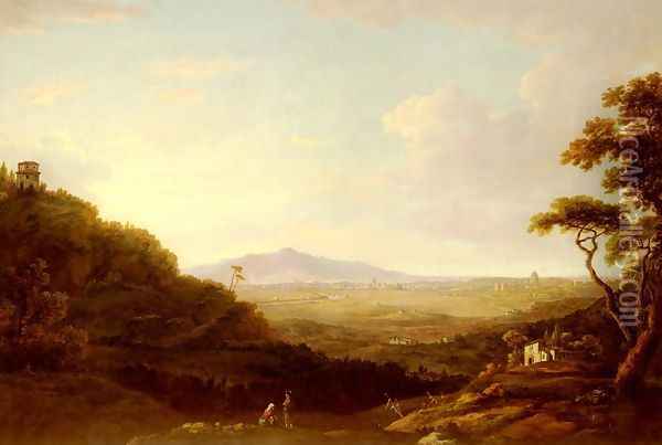 Rome From Monte Mario Oil Painting - William Marlow