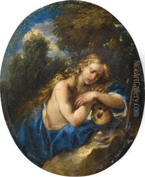 Sainte Madeleine Penitente Oil Painting - Gian Antonio Burrini