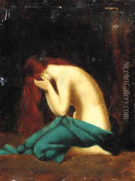 The distraught woman Oil Painting - Jean-Jacques Henner