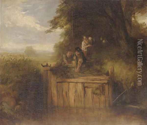 An old sluice near Livingstone Oil Painting - John Crawford Wintour