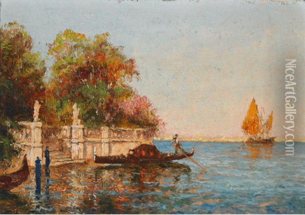 Canal A Venise Oil Painting - Charles Cousins