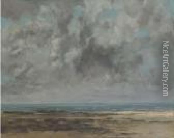 La Plage De Saint-aubin Oil Painting - Gustave Courbet
