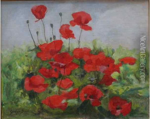 Les Coquelicots Oil Painting - Georges Binet