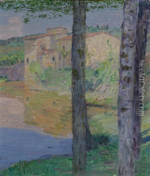Sudliche Landschaft Oil Painting - Max Kurzweil