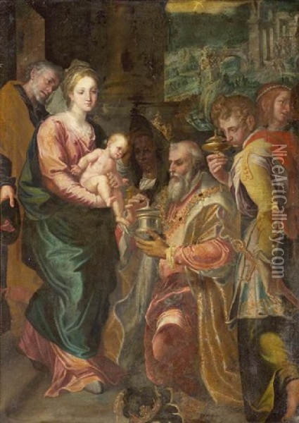 The Adoration Of The Magi Oil Painting - Virgilio Nucci