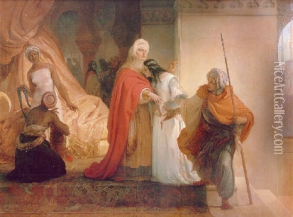 La Partenza Di Saladino Oil Painting - Francesco Hayez