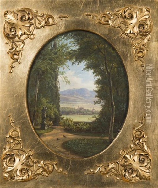View Of Osek Oil Painting - Ernst Gustav Doerell