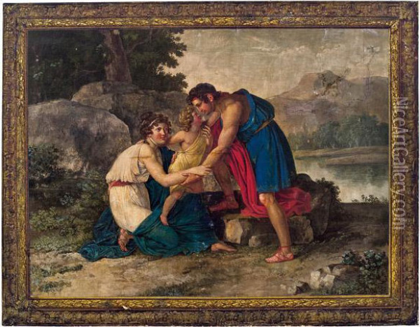 Mythologische Szene (die Ruckkehr Des Achilles?) Oil Painting - Giuseppe Cammarano