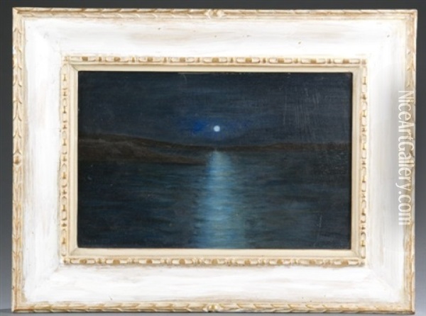 Nocturnal Landscape Oil Painting - Emile Pierre Branchard