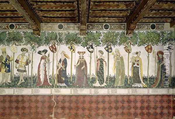 The Nine Worthies and the Nine Worthy Women 5 Oil Painting - Giacomo Jaquerio