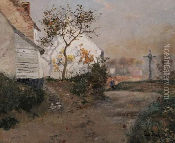 Le Chemin De Village Oil Painting - Fritz Thaulow