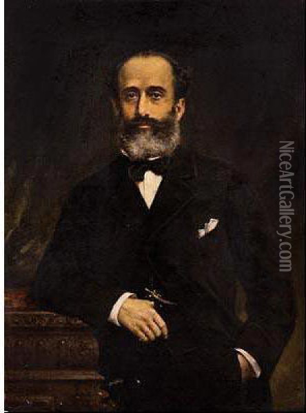 Retrato Decaballero Oil Painting - Alphonse Frederic Muraton