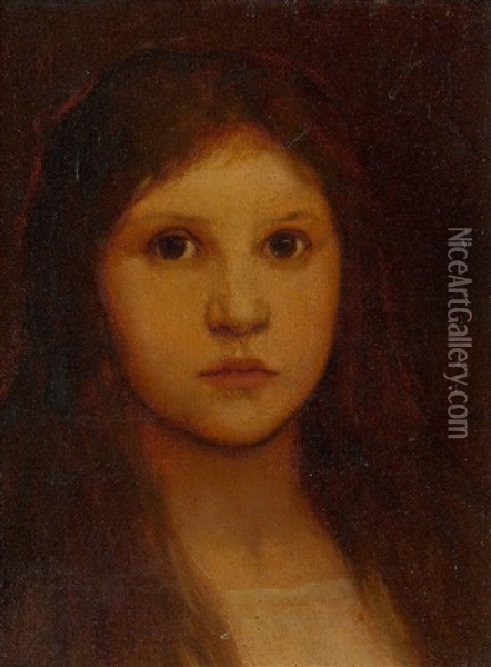 Bildnis Einer Jungen Frau Oil Painting - Gabriel von Max