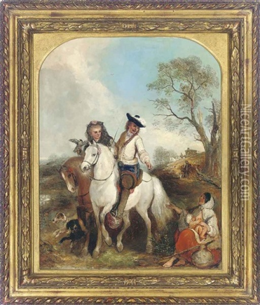 Country Charity Oil Painting - Henry Andrews