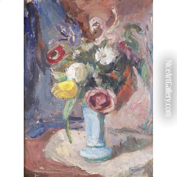 Still Life With Flowers 2 Oil Painting - Roderic O'Conor