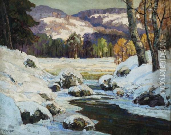 A 
Winter Afternoon Oil Painting - Walter Koeniger