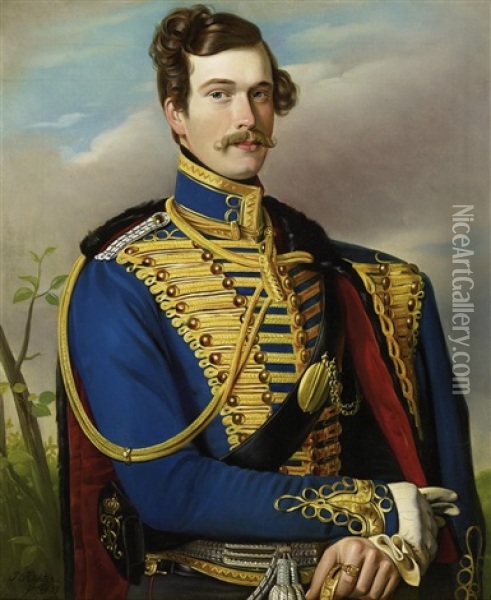 Portrat Des Fursten Maximilianowitsch Romanowsky Oil Painting - Johann Heinrich Richter