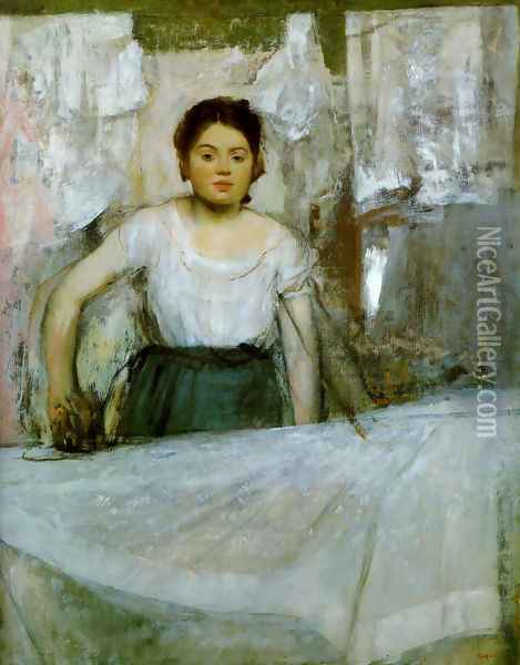 Woman Ironing Oil Painting - Edgar Degas