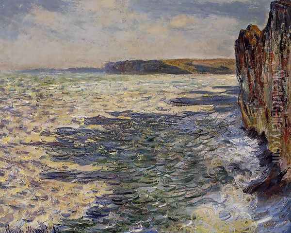 Waves And Rocks At Pourville Oil Painting - Claude Oscar Monet