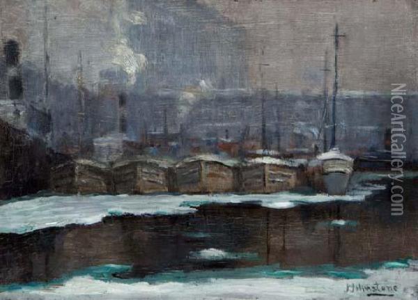 At The Foot Of Mcgill Oil Painting - John Young Johnstone