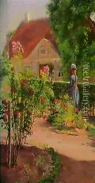 Roser Oil Painting - Peter Vilhelm Ilsted