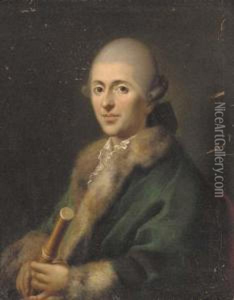 Portrait Of A Gentleman Oil Painting - Jens Juel