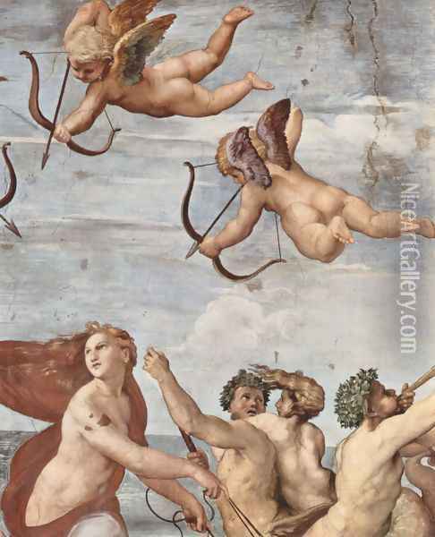 The Triumph of Galatea (detail 1) Oil Painting - Raphael
