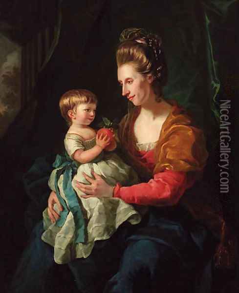Portrait of Elizabeth, Lady Pennyman Oil Painting - Sir Nathaniel Dance-Holland