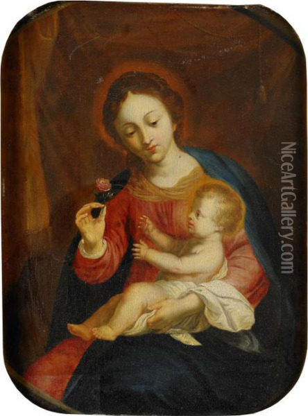 Madonnan Och Barnet Oil Painting - Nicolas Loir