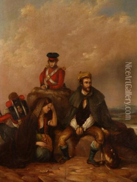 Soldiers Guarding A Handcuff Prisoner Oil Painting - Sir David Wilkie