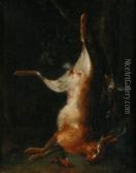 A Dead Hare And Birds Oil Painting - Jan Baptist Weenix