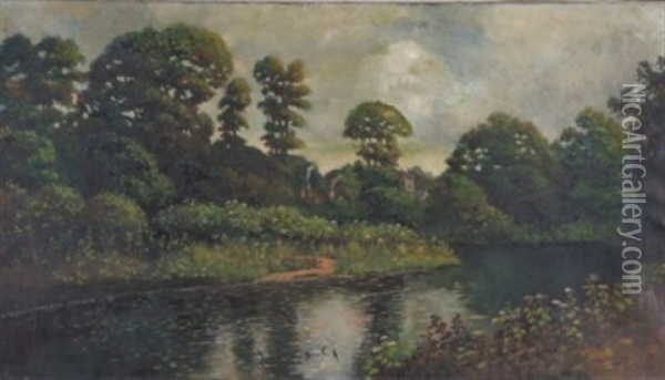 Mapledurhan-thames, England Oil Painting - William (Will.) Anderson
