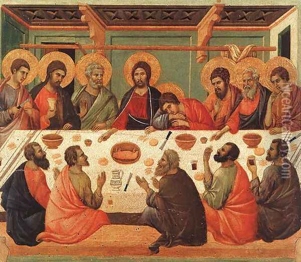 The Last Supper Oil Painting - Duccio Di Buoninsegna