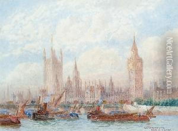 Westminster Oil Painting - Frederick E.J. Goff