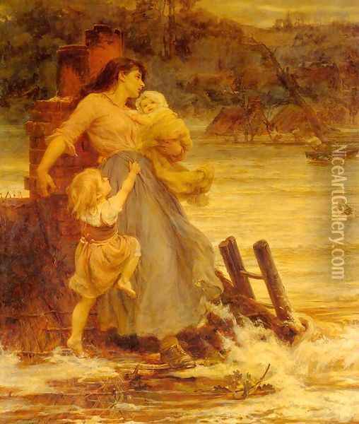 A Flood Oil Painting - Frederick Morgan