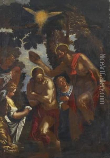 Le Bapteme Du Christ Oil Painting - Alessandro Turchi