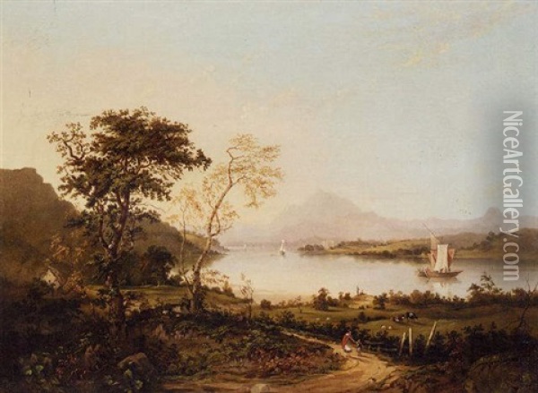 Loch Awe, Near Inverary Oil Painting - Anne Gibson (Bennett) Nasmyth