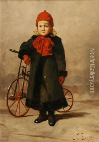 My First Bicycle Oil Painting - Lawrence Carmichael Earle