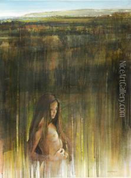 Nudo In Un Paesaggio Oil Painting - Gaetano Meo
