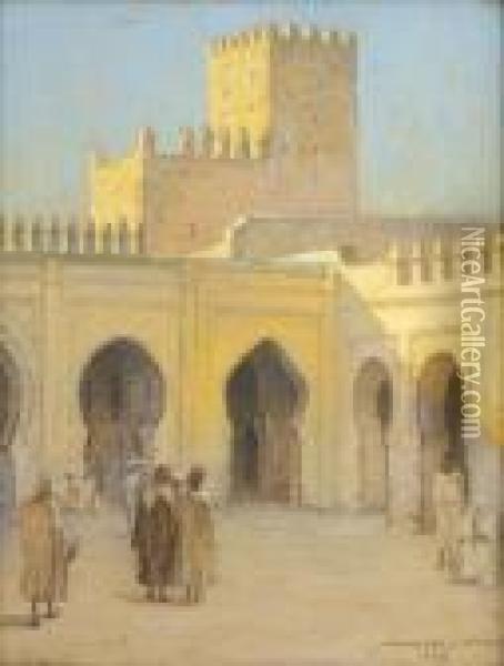 La Moschea Di Fez Oil Painting - Marcel Hess