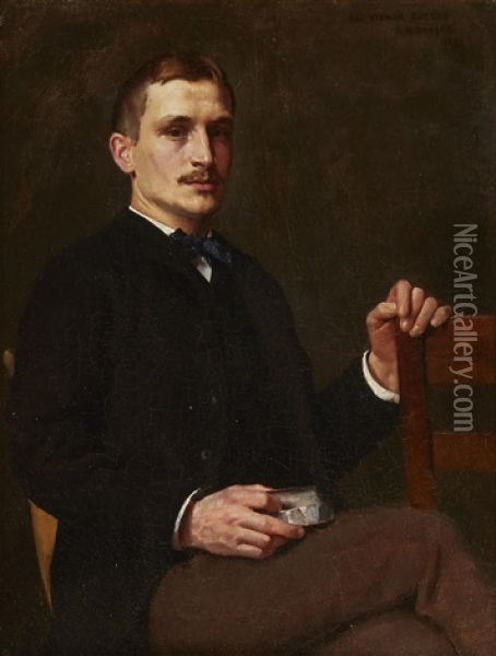 Portrait Of Doctor Royal Whitman Oil Painting - Dennis Miller Bunker